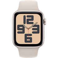Apple Watch SE 2023 44 mm Yıldız Işığı Alüminyum Kasa Spor Kordon Akıllı Saat Teşhir- Outlet