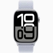 Apple Watch Series 10 GPS + Cellular 42 mm Gümüş Alüminyum Kasa Bulut Mavisi Spor Loop Kordon Akıllı Saat