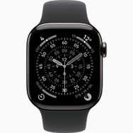 Apple Watch Series 11 GPS+Cellular 46 mm Titanyum Kasa Arduvaz Siyah Spor Kordon Akıllı Saat