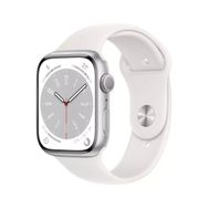 Apple Watch Series 8 45 mm Gümüş Alüminyum Kasa Beyaz Spor Kordon Akıllı Saat Teşhir- Outlet