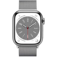 Apple Watch Series 8 Gps + Cellular 41 mm Gümüş Paslanmaz Çelik Kasa Milano Loop Kordon Akıllı Saat