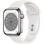 Apple Watch Series 8 GPS + Cellular 41mm Gümüş Beyaz Paslanmaz Çelik Kasa Akıllı Saat