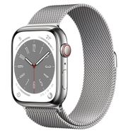 Apple Watch Series 8 GPS + Cellular 45 mm Gümüş Paslanmaz Çelik Kasa Akıllı Saat