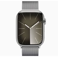 Apple Watch Series 9 45 mm Gps + Cellular Gümüş Paslanmaz Çelik Kasa Milano Loop Akıllı Saat