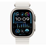 Apple Watch Ultra 2 49 mm Gps + Cellular Ocean Kordon Beyaz Titanyum Kasa Akıllı Saat