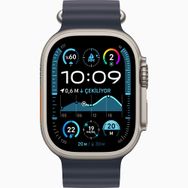 Apple Watch Ultra 2 GPS + Cellular 49 mm Natürel Titanyum Kasa Lacivert Ocean Kordon Akıllı Saat
