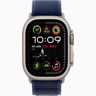 Apple Watch Ultra 2 GPS + Cellular 49 mm Natürel Titanyum Kasa Mavi Trail Loop Akıllı Saat