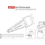 Apr Apere Apr 11-R 40 mmx12 mm Biye Çift Kıvırma Aparatı