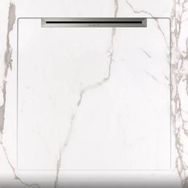Aquanit 90x90 Infinity Beyaz Slope Line+Sifon