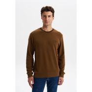 Ar-ma Erkek Bisiklet Yaka Sweatshirt Yazi Baskili Cepsiz Örme Kumaş Regular Fit%65 Pamuk%35 Polyester 30/2 Karbon Firçali Selanik K30124698902 Kahverengi-K7