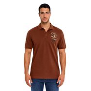 Ar-ma Erkek Polo Yaka Tişört Resim Baskili Örme Kumaş Regular Fit%100 Pamuk 30/1 Çift Toplama Penye Pike Y31374357702 Kahverengi-K7