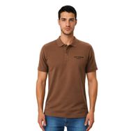 Ar-ma Erkek Polo Yaka Tişört Yazi Baskili Örme Kumaş Regular Fit%100 Pamuk 30/1 Çift Toplama Penye Pike Y31374357902 Kahverengi-K7