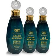 Arap Makyaj Dünyası 250 ml Arap Yağı + 500 ml Şampuanı + 250 ml Saç Maskesi ve Kremi