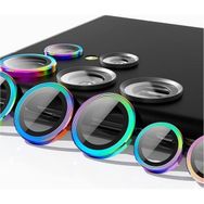 Arazon Samsung Galaxy S22 Ultra Arka Kamera Çok Renkli Alüminyum Lens Koruyucu
