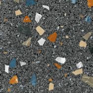 Arcana Terrazzo Stracciatella Grafito Parlak 79.3x79.3 cm Yer Duvar Karosu