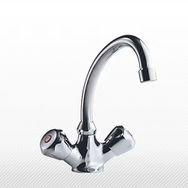 Arçe Çevirmeli Gri Klasik Evye Lavabo Bataryası