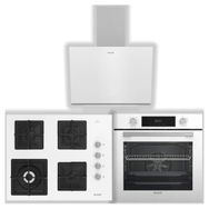 Arçelik AFC 340 B - ADE 606-2 B - OCD K 651 DWB Beyaz 3'lü Ankastre Set