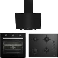 Arçelik AFM 230 S - OCDT 651 ES - P 12 YES Siyah 3'lü Ankastre Set