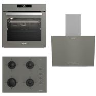 Arçelik Yeni Grion Pro 9670 CTG - 651 EG - 606 2 G 3'lü Gri Ankastre Set