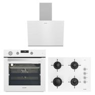 Arçelik Yeni Model Beyaz Buhar Destekli Cam Ankastre Set