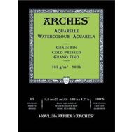 Arches Cold Press Natural White 185 gr A5 15 Sayfa Suluboya Defteri