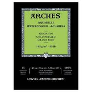 Arches Cold Press Natural White 185 gr A5 15 Sayfa Suluboya Defteri
