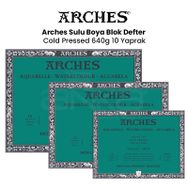 Arches Cold Pressed 640 gr 10 Yaprak Sulu Boya Blok Defter