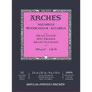 Arches Hot Pressed 300 gr 12 Yaprak Sulu Boya Blok Defter