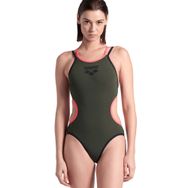 Arena 004732355 One Double Cross Back One Piece Yeşil Kadın Yüzücü Mayosu