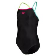 Arena 005919569 Siyah Swimsuit Light Drop Solid Çocuk Yüzücü Mayosu