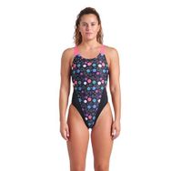 Arena 009463595 Contour Swimsuit Swim Tech Back Siyah Kadın Yüzücü Mayosu