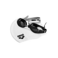 Arena 9242255 Pool Set Unisex Gri Yüzücü Bone ve Gözlük Seti