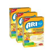 Arı 12 Vitaminli 6 Mineralli Sütlü Kahvaltı Ballı İrmikli 3x250 gr Bebek Maması