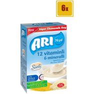 Arı 6+ Ay 6x500 gr Çoklu Paket Sütlü Ballı İrmikli Pirinç Unu Bebek Maması