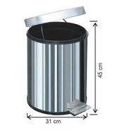 Arı Metal 1015 30 lt Paslanmaz Pedallı Çöp Kovası