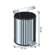 Arı Metal 1015 Pedallı 30 lt Çöp Kovası