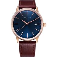 Aries Gold G-9026 RG-BU Erkek Kol Saati