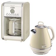 Ariete Vintage Bej Filtre Kahve Makinesi ve Vintage Kettle Seti