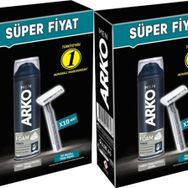 Arko Men 10 Adet Tekli Tıraş Bıçağı + 2'li Set Pro 200 ml Force Tıraş Köpüğü