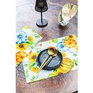 Arma House 2 Adet White Sun Flower Duck Kumaş 30x45 cm Amerikan Servis Takımı