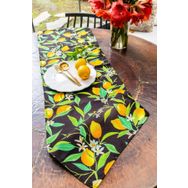 Arma House 40x140 cm Black Lemon Duck Keten Runner