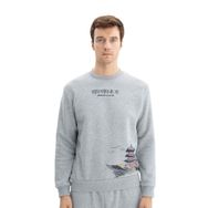 Arma K26124601001 Baskılı Regular Fit Şardonlu Bisiklet Yaka Gri-G10 Erkek Sweatshirt