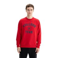 Arma K26124601201 Yazı Baskılı Regular Fit Şardonsuz 3 İplik Bisiklet Yaka Kırmızı-K1 Erkek Sweatshirt