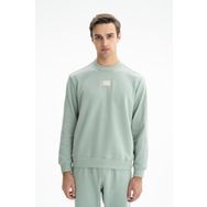 Arma K26124601401 Sade Şık Regular Fit Şardonsuz 3 İplik Bisiklet Yaka Yeşil-Y18 Erkek Sweatshirt