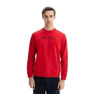 Arma K26124601601 Tarz Yazı Baskılı Regular Fit Şardonsuz 3 İplik Bisiklet Yaka Kırmızı-K1 Erkek Sweatshirt
