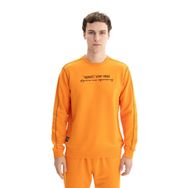 Arma K26124601601 Tarz Yazı Baskılı Regular Fit Şardonsuz 3 İplik Bisiklet Yaka Turuncu-T1 Erkek Sweatshirt
