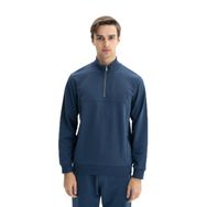 Arma K26404626301 Regular Fit Şardonsuz 3 iplik Basic Fermuar Cepli Dik Yakalı Yarım Fermuar İndigo-İ1 Erkek Sweatshirt