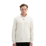 Arma K26544699301 Şık Tarz Basic Regular Fit Dik Yaka Selanik Yarım Fermuarlı Ekru-E1 Erkek Sweatshirt