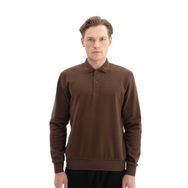 Arma K26564699901 Regular Fit Kazak Selanik Kumaş Polo Yaka Düğmeli Kahverengi-K1 Erkek Sweatshirt