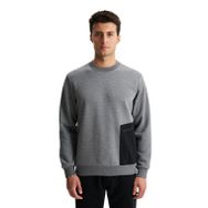 Arma K28124602101 Regular Fit 3 İplik Şardonlu Yandan Tek Fermuar Cepli Bisiklet Yaka Gri-G1 Erkek Sweatshirt